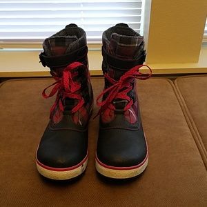 UGG Black Plaid Rain Boots